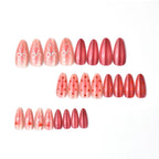 Press-On Nail Set Heart & Bow No-Glue Reusable