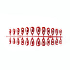 Press-On Nail Set Heart Design Adhesive Tabs