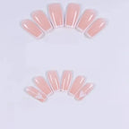 Press-On Nail Set Heart Design Easy Application & Durable Finish