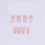 Press-On Nail Set Heart Design Easy Application & Durable Finish