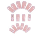Press-On Nail Set Heart Design Easy Application & Durable Finish