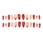Press-On Nail Set Heart Design Gel Finish & Easy Application
