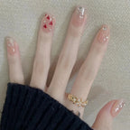Press-On Nail Set Heart Design Reusable Easy Application