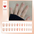 Press-On Nail Set Heart Design Reusable Easy Application