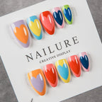 Press-On Nail Set Heart Designs Reusable 24-Piece