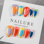 Press-On Nail Set Heart Designs Reusable 24-Piece