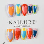 Press-On Nail Set Heart Designs Reusable 24-Piece