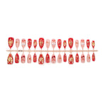 Press-On Nail Set Heart & Floral Easy Application Long-Lasting