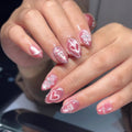 Press-On Nail Set Heart & Floral Peel-And-Press