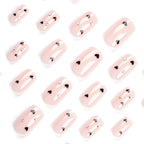 Press-On Nail Set Heart & Glitter Multi-Size