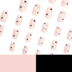 Press-On Nail Set Heart & Glitter Multi-Size