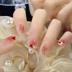 Press-On Nail Set Heart Gradient Glue-On Multiple Sizes