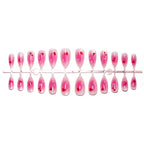 Press-On Nail Set Heart Gradient Self-Adhesive & Reusable