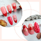 Press-On Nail Set Heart-Inspired Self-Adhesive & Long-Lasting