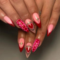 Press-On Nail Set Heart-Inspired Self-Adhesive & Long-Lasting