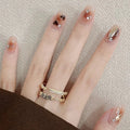 Press-On Nail Set Heart Motif Adhesive Tabs