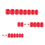 Press-On Nail Set Heart Motif Glossy & Durable
