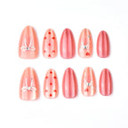 Press-On Nail Set Heart Motif Glossy & Reusable