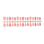 Press-On Nail Set Heart Motif Glossy & Reusable