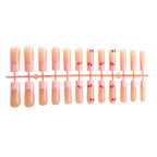 Press-On Nail Set Heart Motifs Light Brown Easy Application