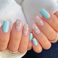 Press-On Nail Set Heart Motifs Sparkle Set of 24
