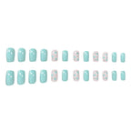 Press-On Nail Set Heart Motifs Sparkle Set of 24