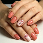 Press-On Nail Set Heart Pattern 24-Piece Easy Application