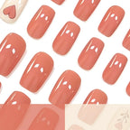 Press-On Nail Set Heart Pattern 24-Piece Easy Application