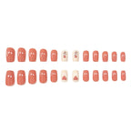 Press-On Nail Set Heart Pattern 24-Piece Easy Application