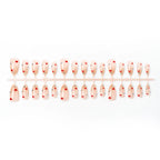 Press-On Nail Set Heart & Rhinestone Peel-And-Stick