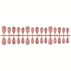 Press-On Nail Set Heart Ribbon Design Strong Adhesive