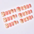Press-On Nail Set Heart & Ribbon Reusable