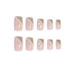 Press-On Nail Set Hearts & Argyle 24 Pieces