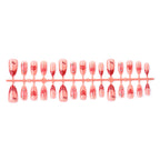 Press-On Nail Set Hearts & Floral Designs Easy Application