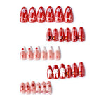 Press-On Nail Set Hearts & Ribbons Easy Application