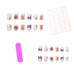 Press-On Nail Set Hearts & Whimsical Designs