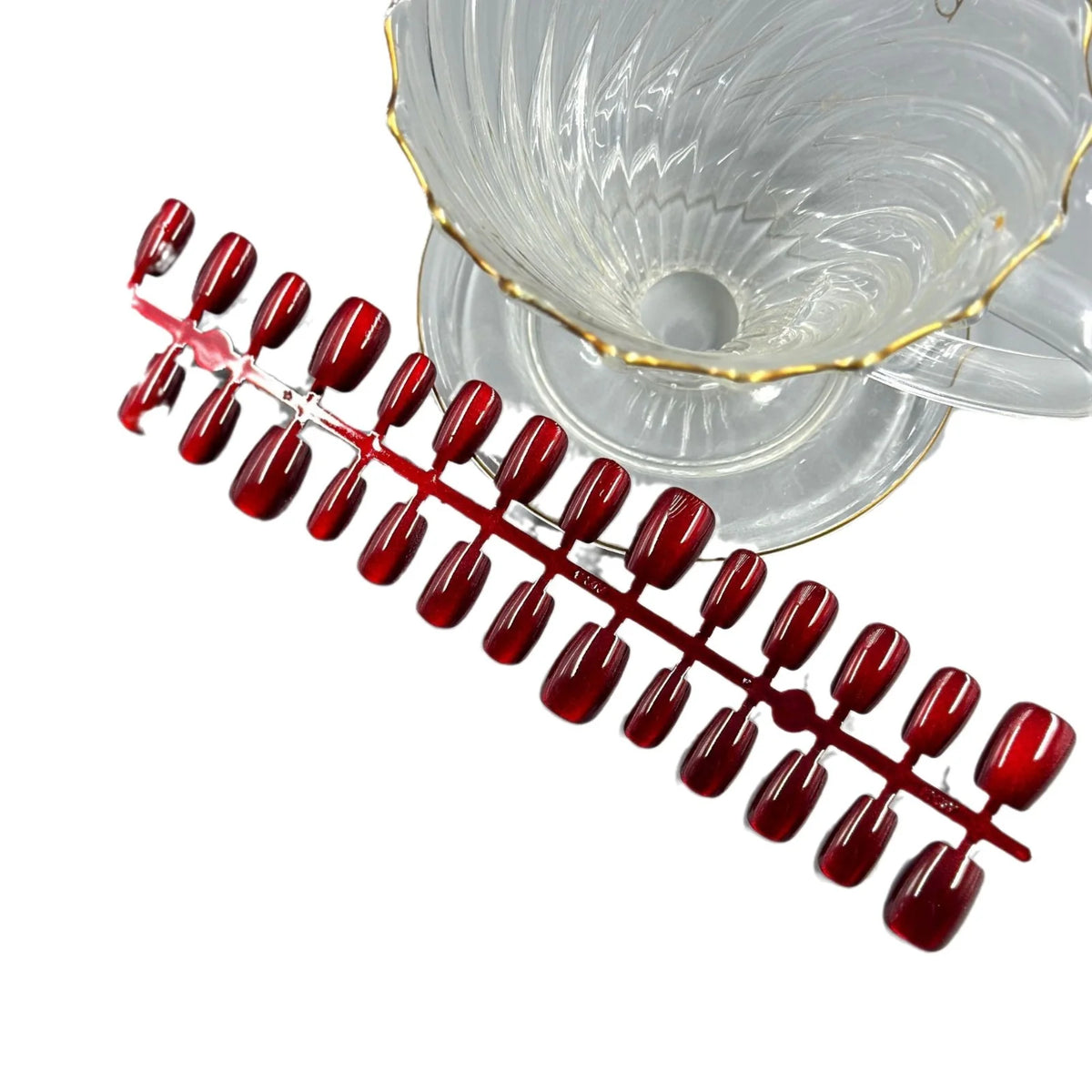 Press-On Nail Set High-Gloss Easy Application Assorted Sizes