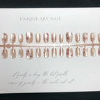 Press-On Nail Set High-Gloss Floral Self-Adhesive & Reusable