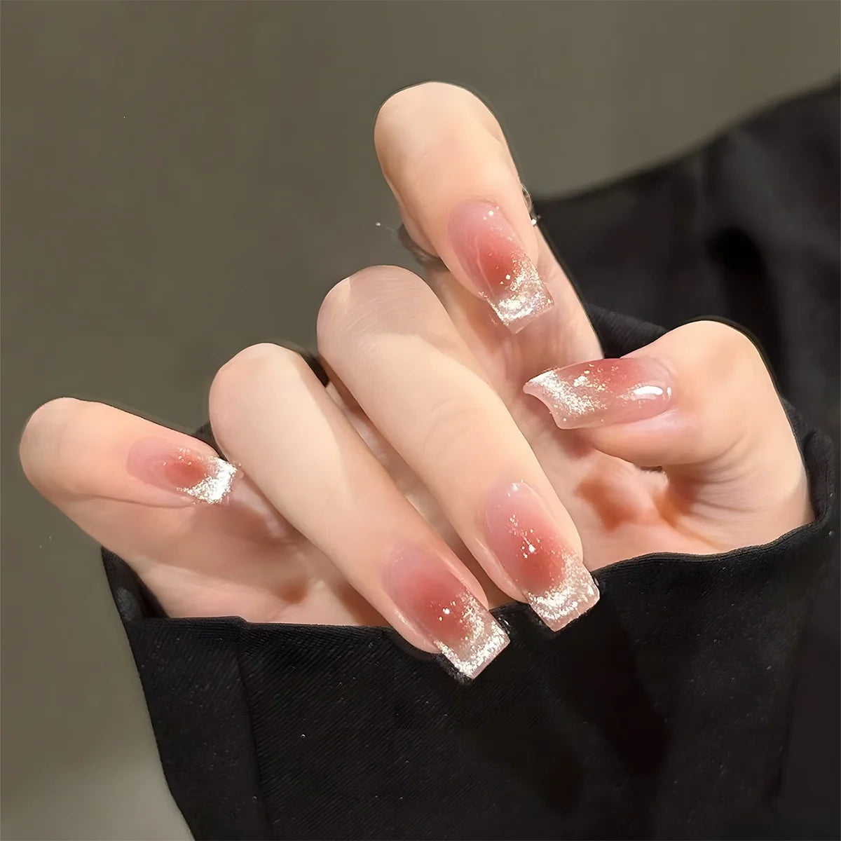 Press-On Nail Set High-Gloss Glitter Comfortable Fit