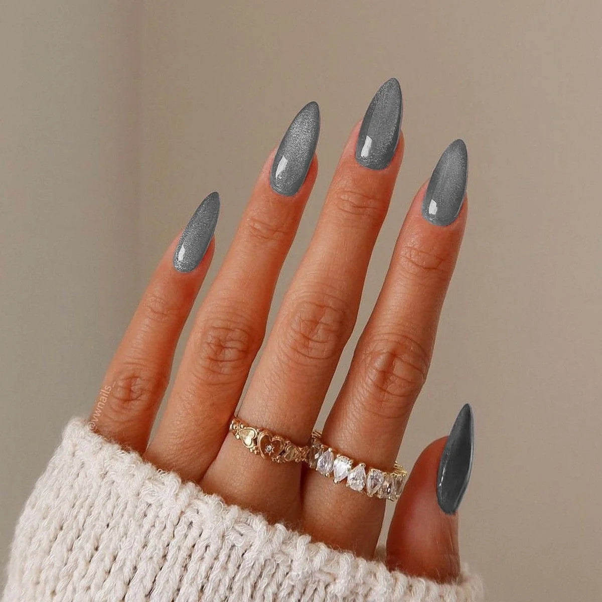 Press-On Nail Set High-Gloss Glitter Comfortable Fit