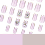 Press-On Nail Set High-Gloss & Gold Accents
