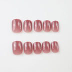 Press-On Nail Set High-Gloss Minimalist Reusable