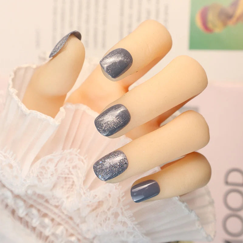 Press-On Nail Set High-Gloss Ombre Multiple Sizes