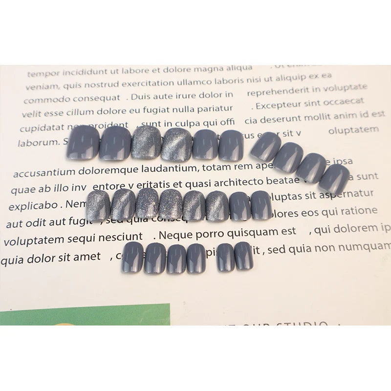 Press-On Nail Set High-Gloss Ombre Multiple Sizes
