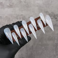 Press-On Nail Set High-Pointed Stiletto Easy-Apply & Reusable