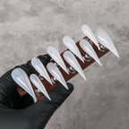Press-On Nail Set High-Pointed Stiletto Easy-Apply & Reusable