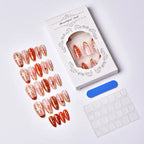 Press-On Nail Set Holiday Designs No Glue & Long-Lasting