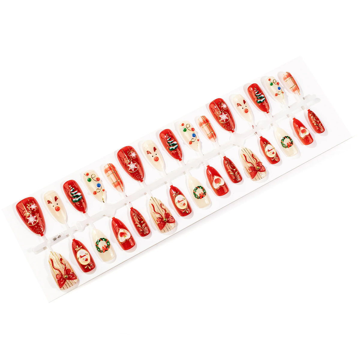 Press-On Nail Set Holiday Designs Peel & Stick Comfort Fit