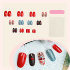 Press-On Nail Set Holiday Designs Peel & Stick Eco-Friendly