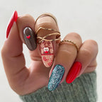 Press-On Nail Set Holiday Designs Peel & Stick Eco-Friendly
